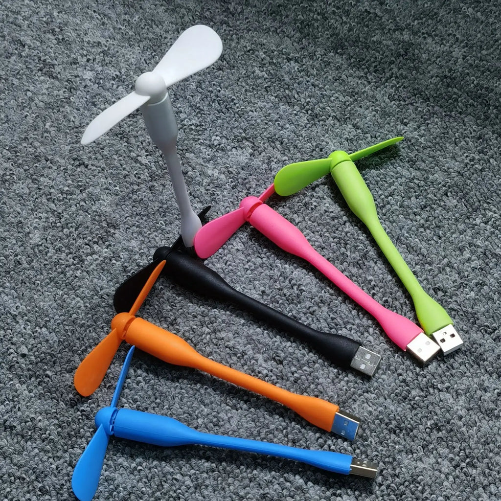 USB Mini Fan Flexible Portable Eye Protection Night Light LED