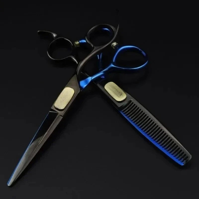 Professional 440C Steel 6" Bull Head Hair Thinning Scissors