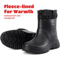 Men's Fleece-Lined Waterproof Rain Boots – Warm Anti-Slip EVA