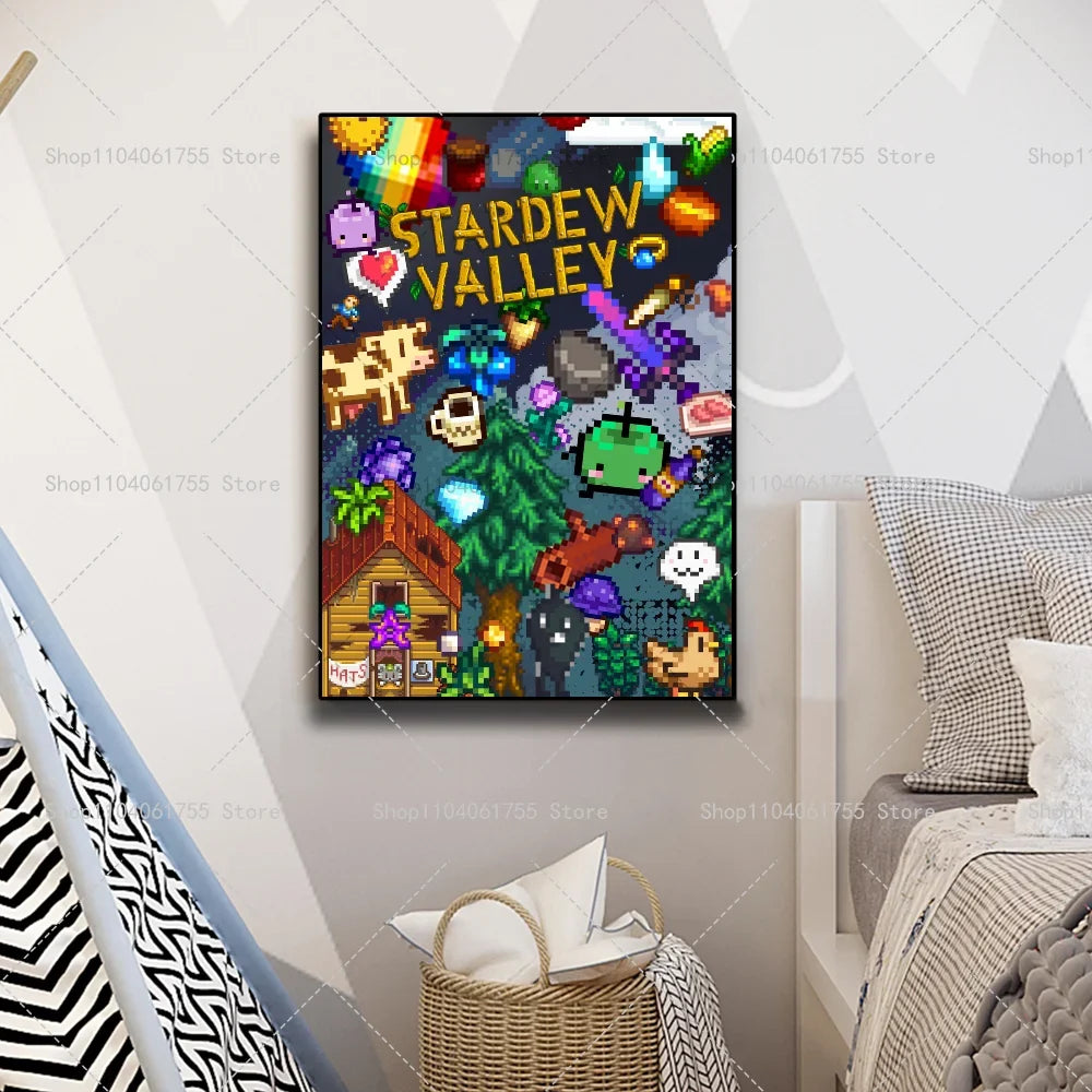 Stardew Valley Game Poster – Self-Adhesive Waterproof Wall Art