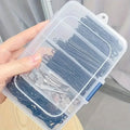2-Pack Clear Hair Clip & Jewelry Storage Box with Dust-Proof Lid