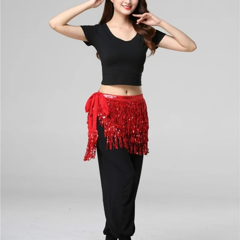 Shiny Sequin Tassel Belly Dance Waist Chain Belt – Women
