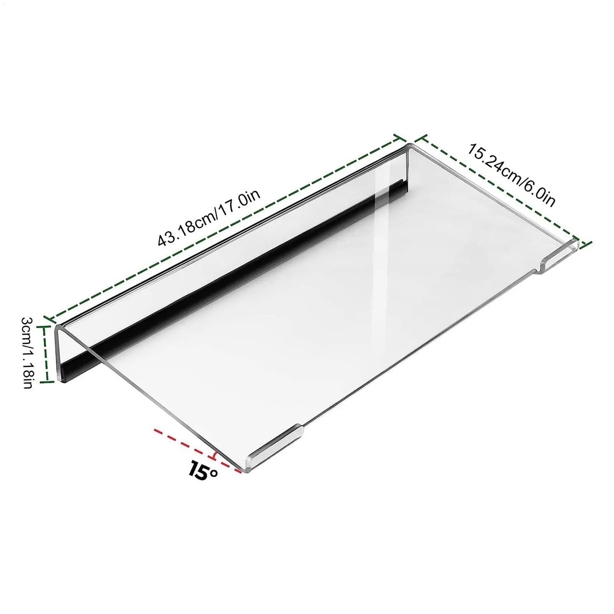 Acrylic Keyboard Riser Stand – Ergonomic Desk Tilt Support