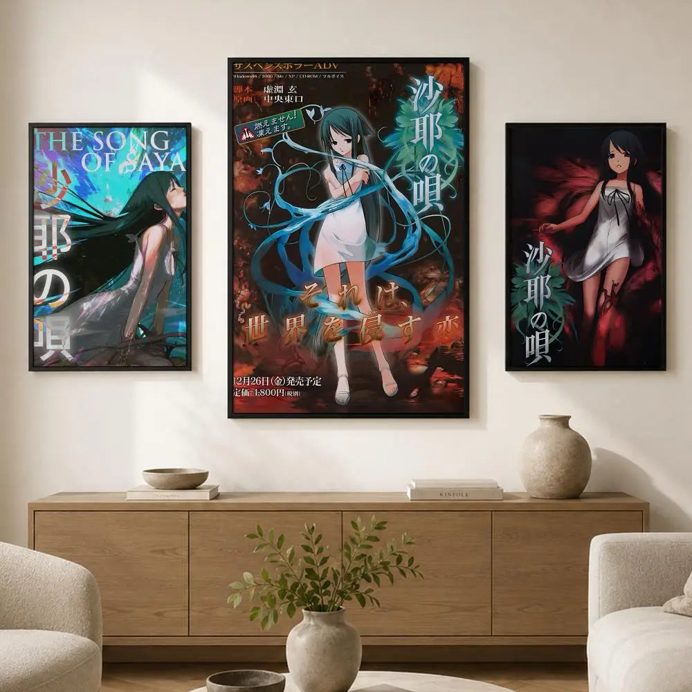 Song of Saya Wall Poster – Waterproof Peel & Stick PVC Art