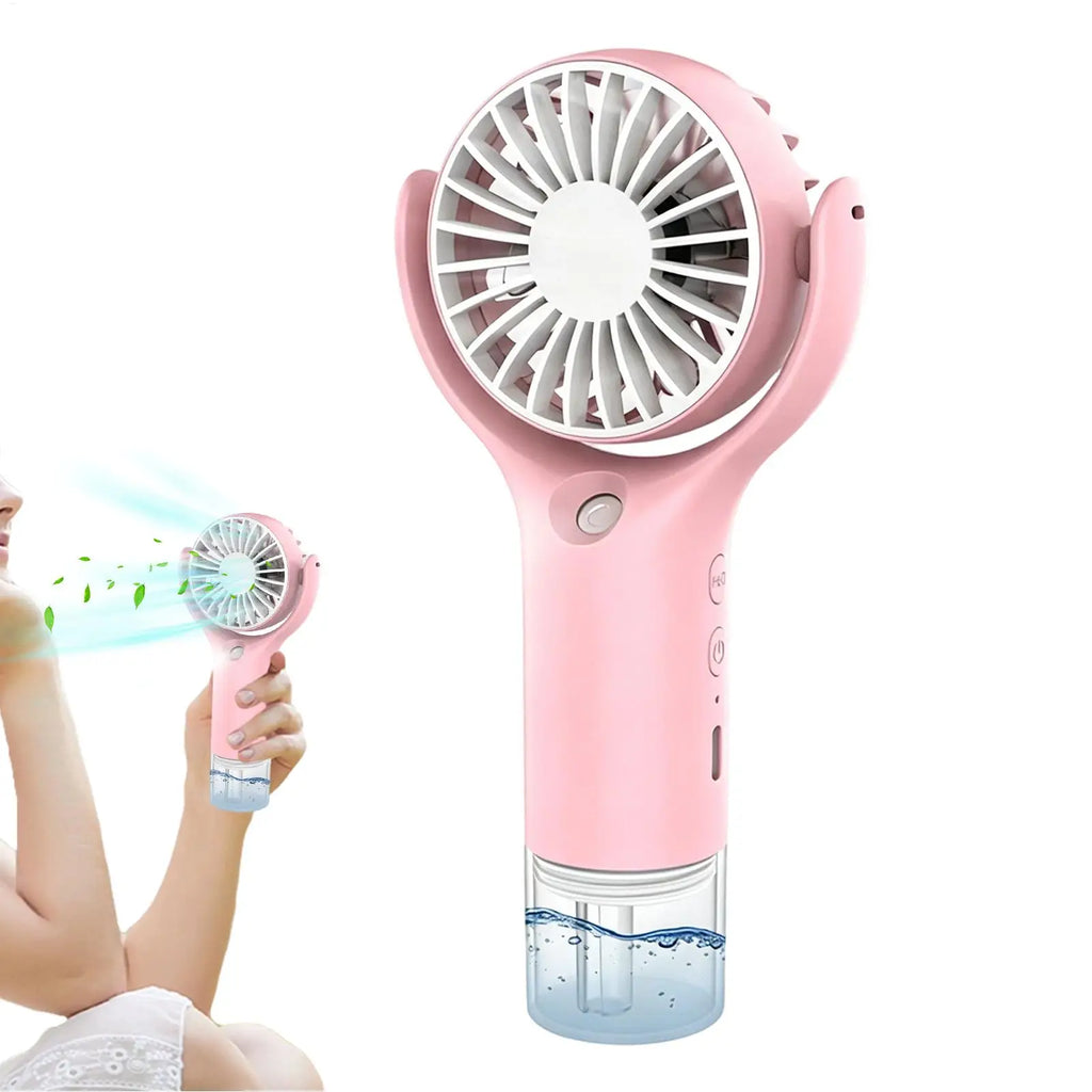 Portable Handheld Mist Fan – USB Rechargeable 3-Speed Cooling