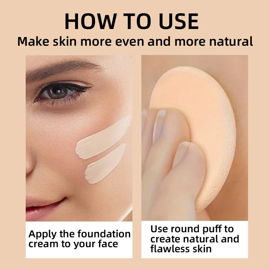 KAFURUX High Coverage Foundation Concealer Cream – 9 Shades