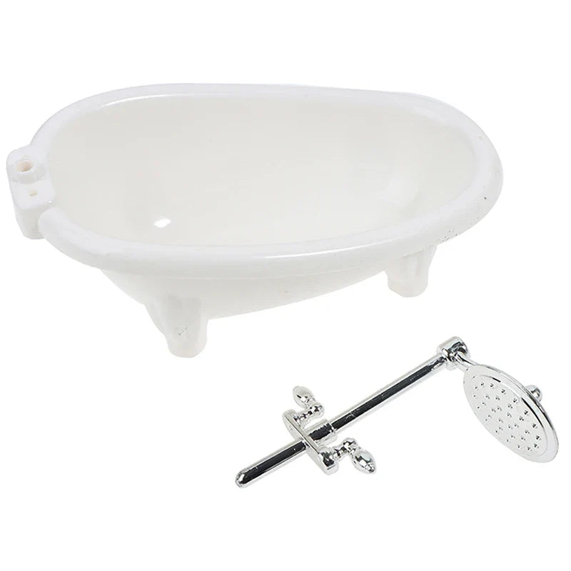 Dollhouse Miniature Bathtub – 1/6 Scale Bathroom Furniture Toy