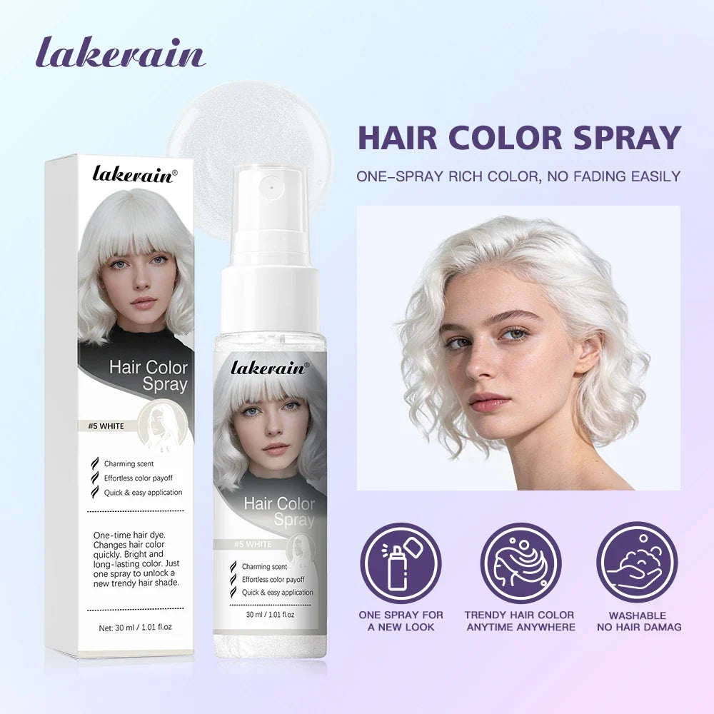 Temporary Hair Color Spray – Glitter Chalk Dye for Party & Cosplay
