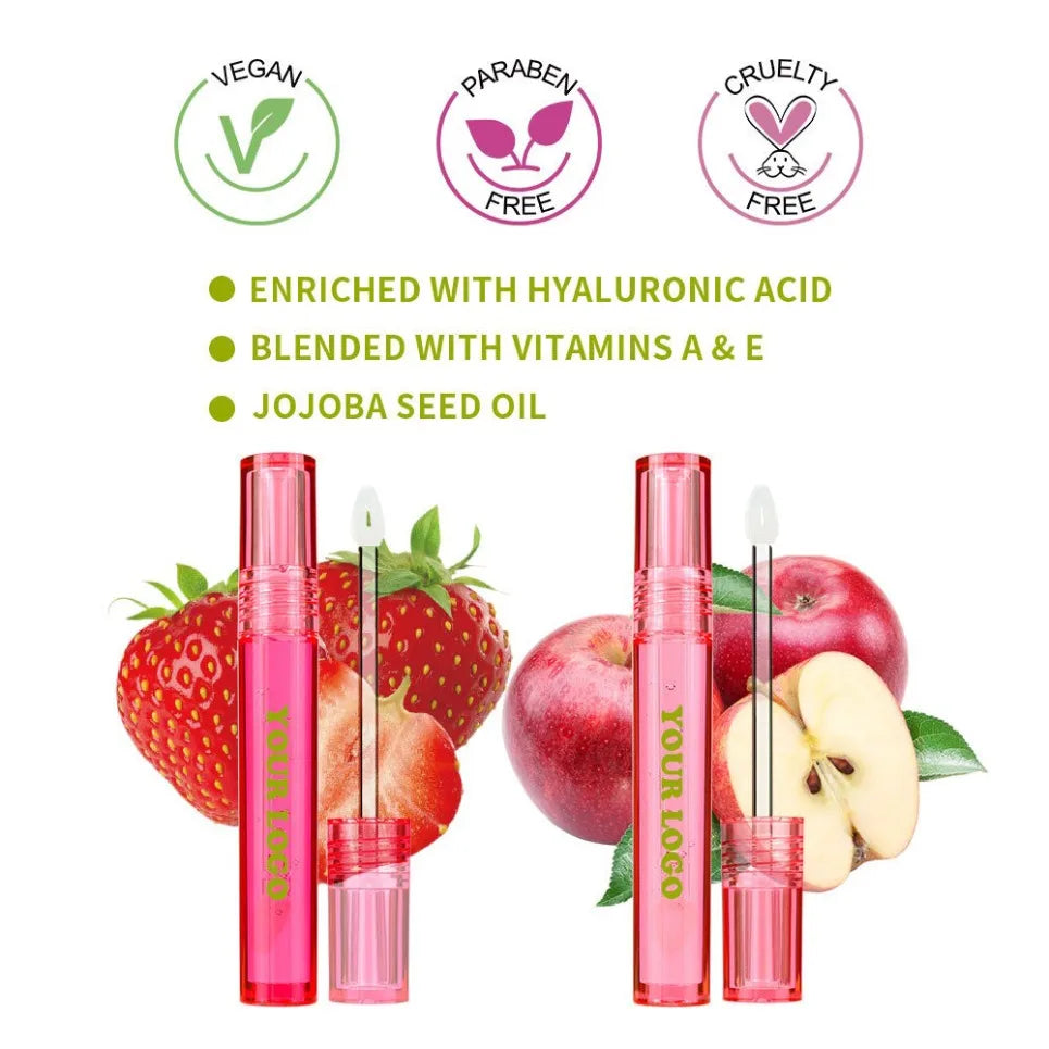 Fruit Flavor Hydrating Lip Oil | Vegan Private Label Wholesale