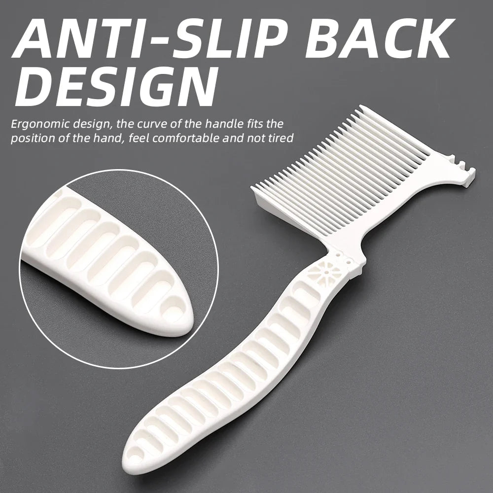3-Size Long Handle Barber Flat Top Cutting Comb Set
