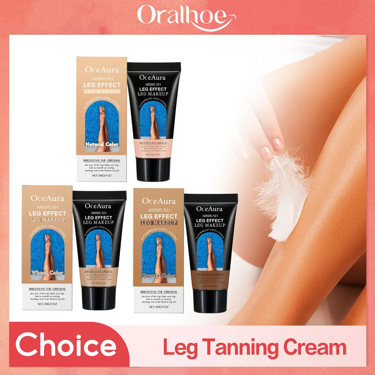 OceAura Leg Makeup Cream – Body Foundation & Fake Tan Lotion