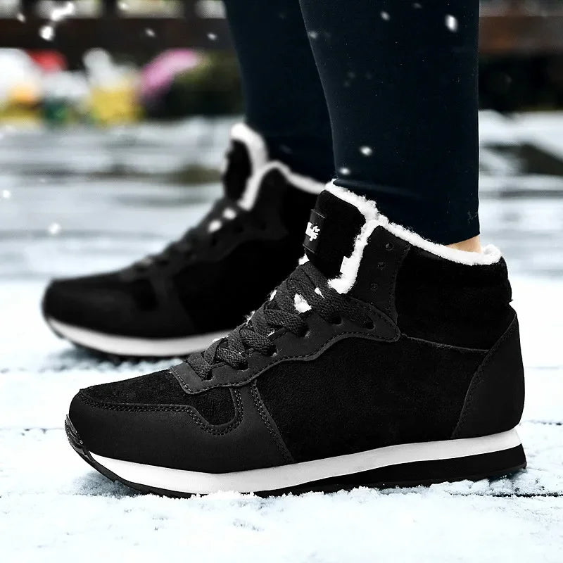 AZGB Men's Snow Boots – Non-Slip Winter Ankle Boots, Warm Plush