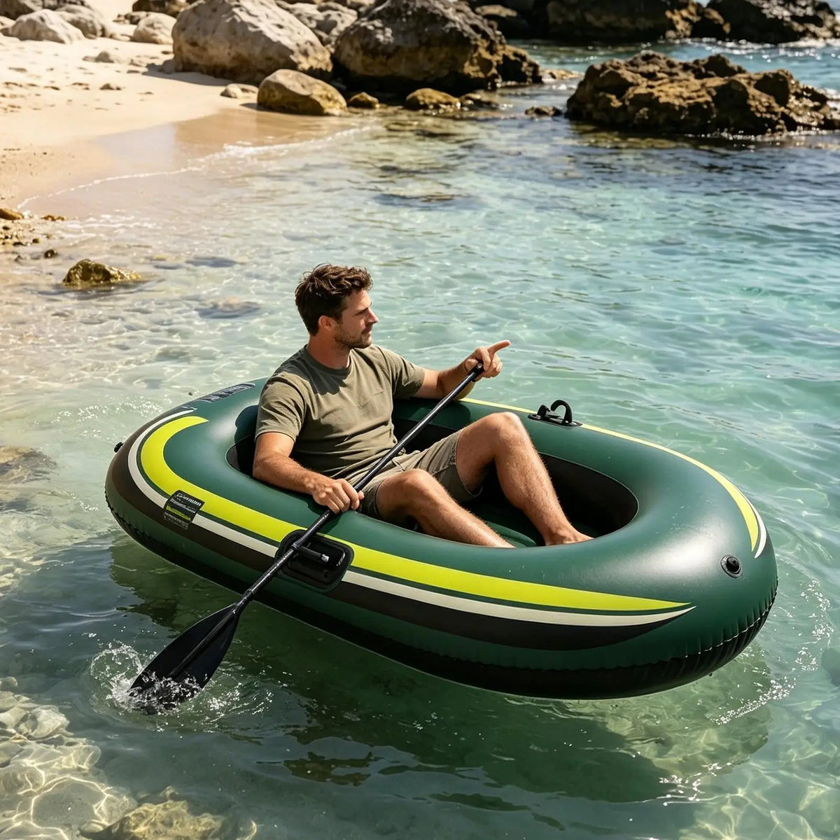 1-Person Inflatable Boat – Thickened PVC Non-Slip Raft