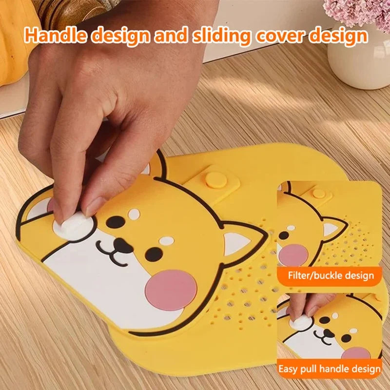 Bear 2-in-1 Floor Drain Cover – Odor Proof Silicone Mat