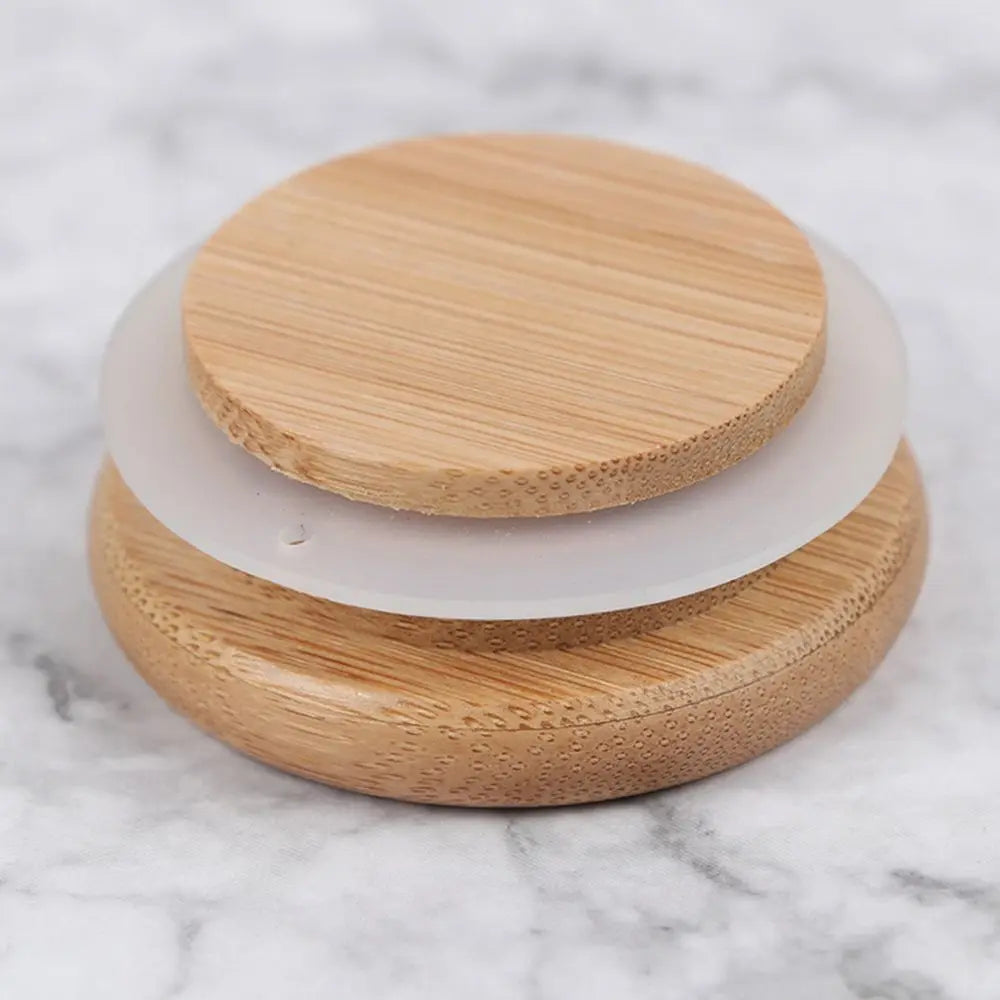 Bamboo Wood Cup Lid with Silicone Ring | Tea Set Cover