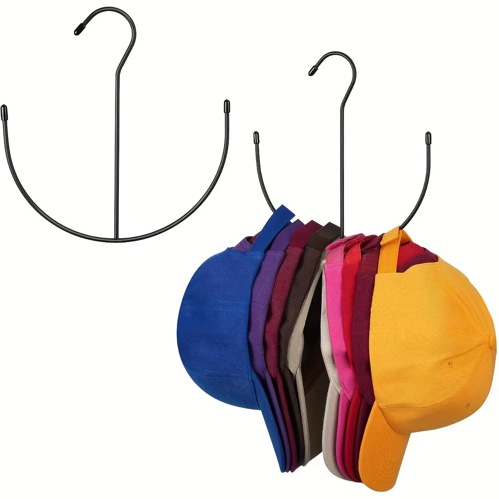 Stainless Steel Hat Rack – Holds 20+ Caps | Closet & Door