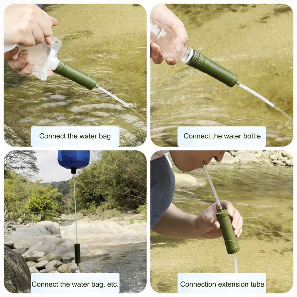 Portable Camping Water Filter Straw | Survival Water Purifier