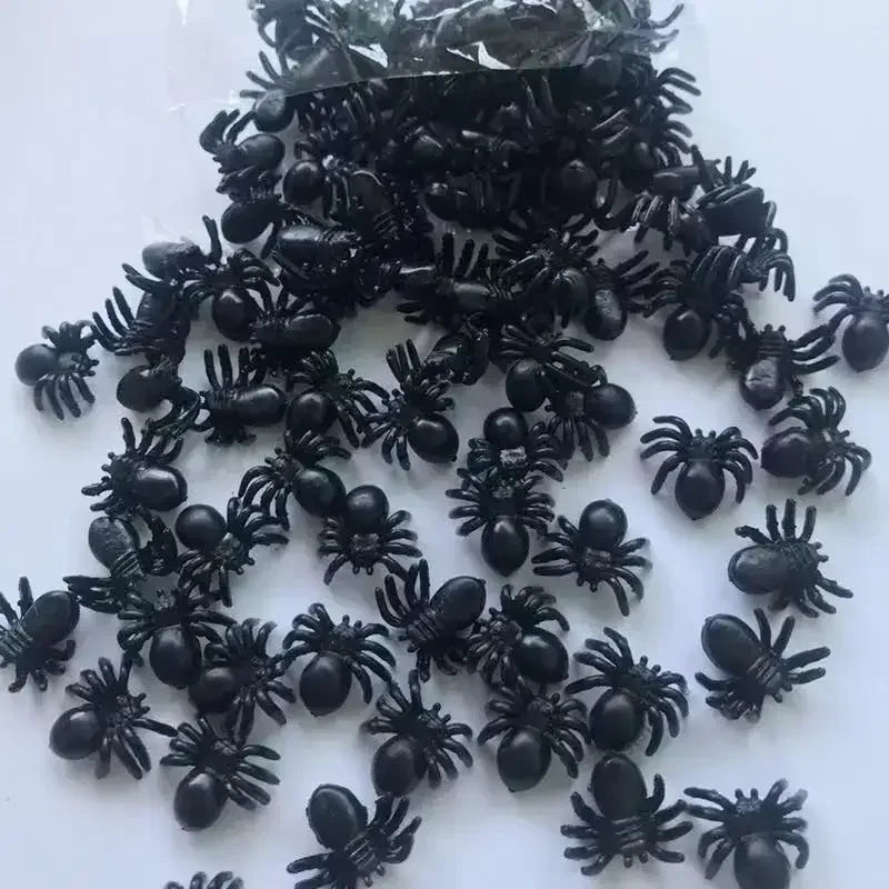 100 Halloween Fake Spider Mini Luminous Plastic Party Home Decoration