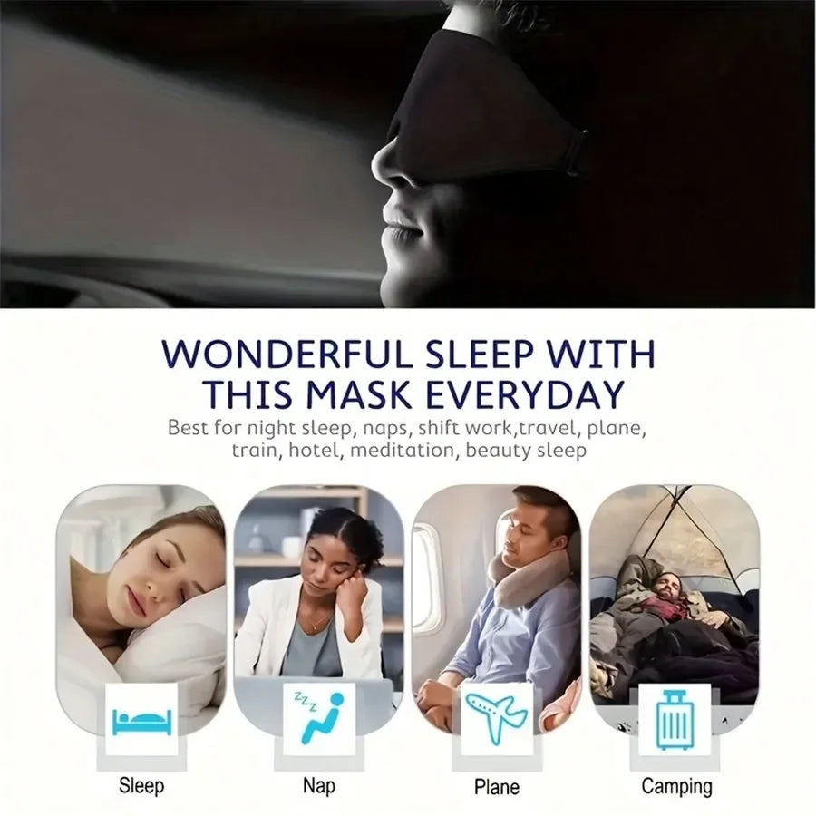 Smooth Natural Sleep Mask – Adjustable, Unisex, Travel Ready