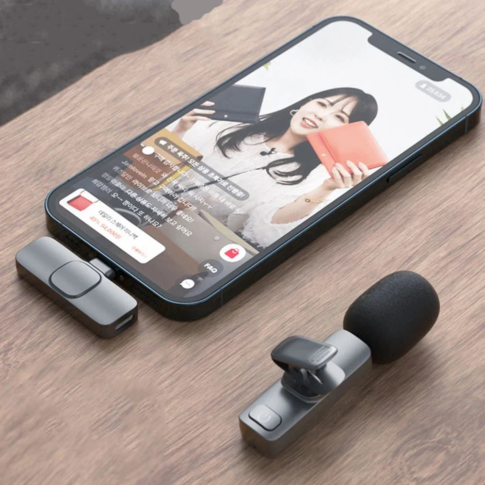AyeBeau Dual Wireless Lavalier Mic for iPhone & Android