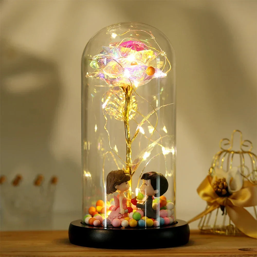 Galaxy Rose Artificial Flowers Beauty Beast Wedding Decor Creative