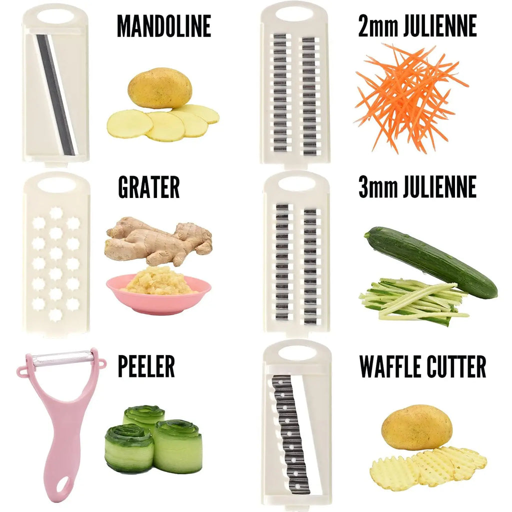 5-in-1 Vegetable Slicer & Food Grater | Kitchen Mandoline