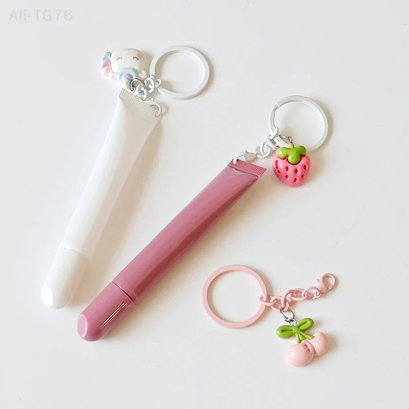 Refillable Lip Gloss Tube with Keychain | 10/15ml DIY