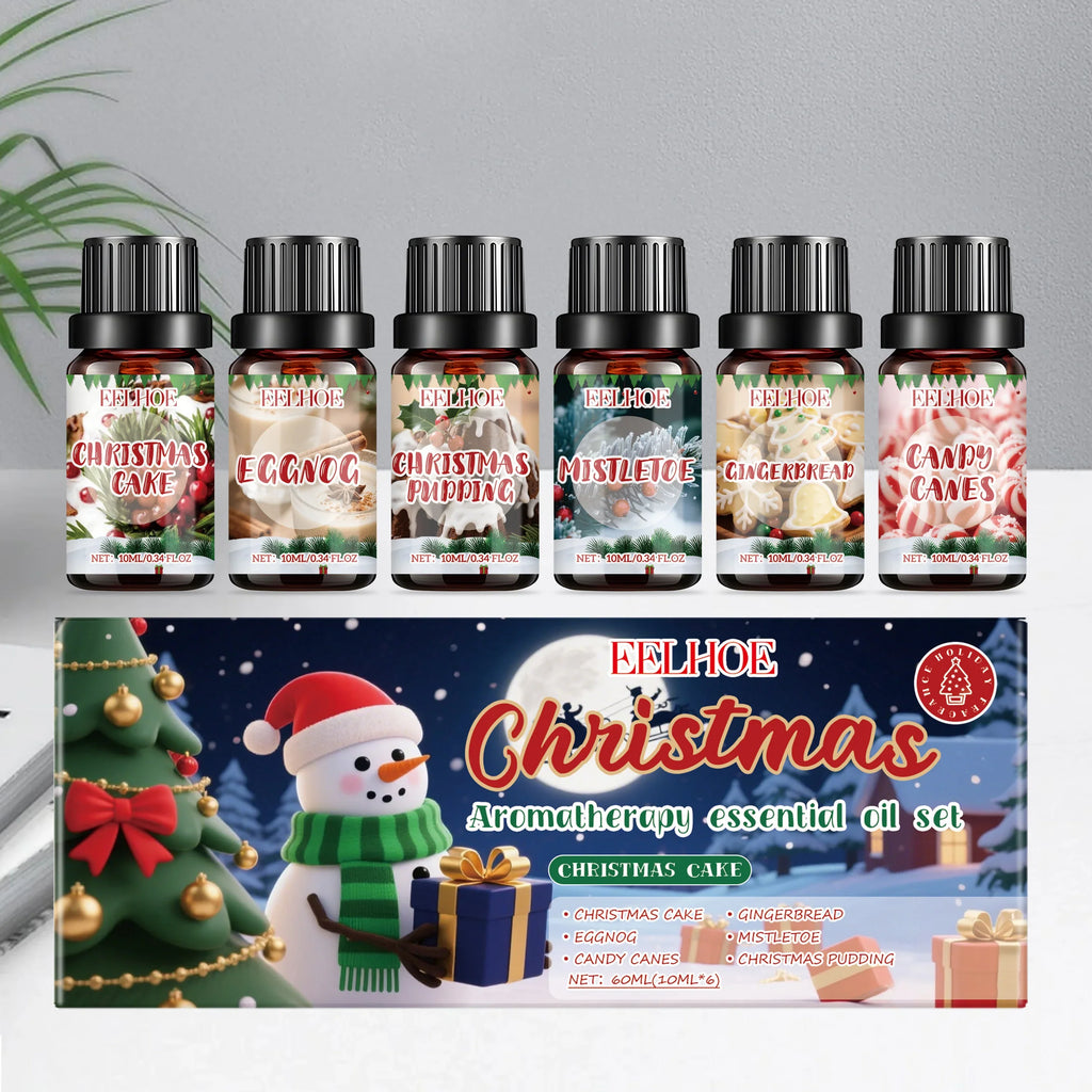 Christmas Essential Oil Set – 6 Festive Holiday Scents 6x10ml