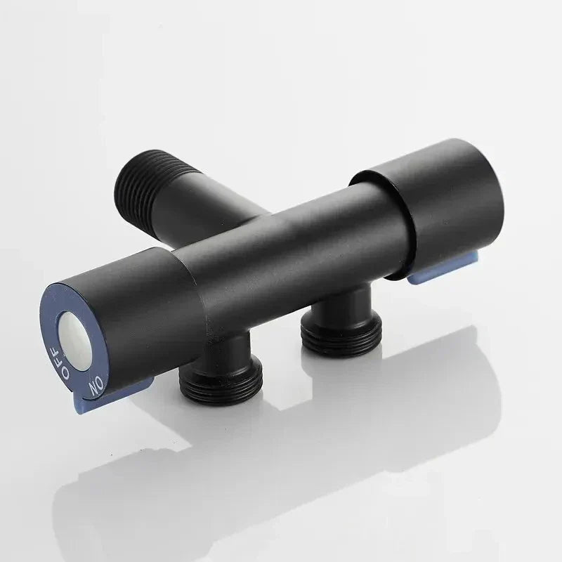 Stainless Steel 1-In 2-Out Angle Valve | Dual Outlet Water Tap