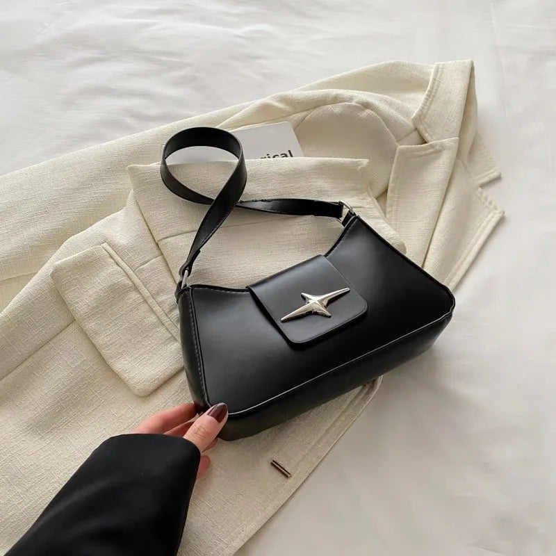 Women's Four-Pointed Star PU Small Square Shoulder Bag