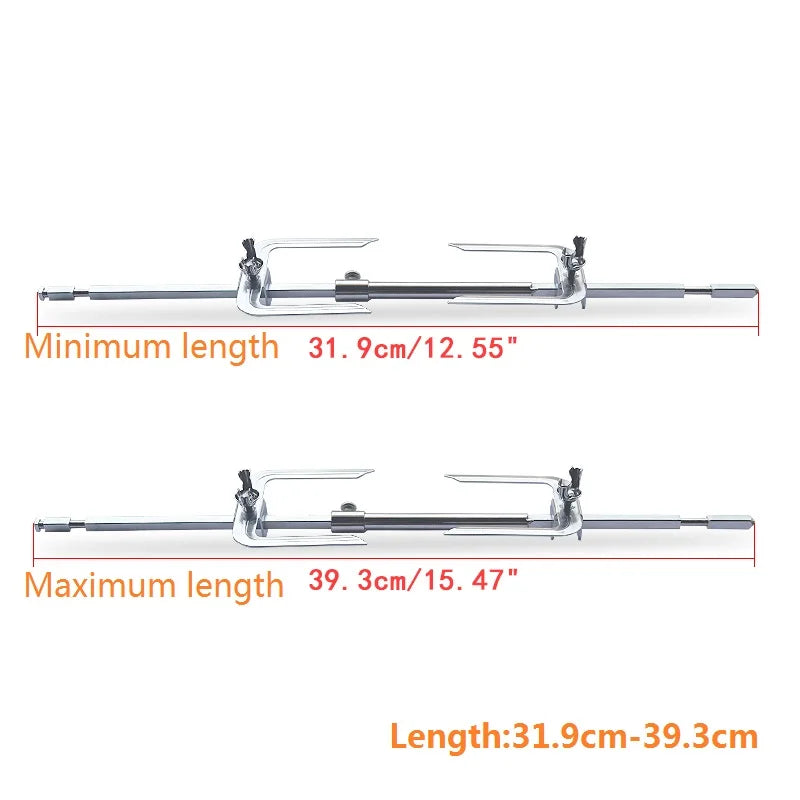 Scalable Stainless Steel Rotisserie Chicken Roasting Fork 31–39cm