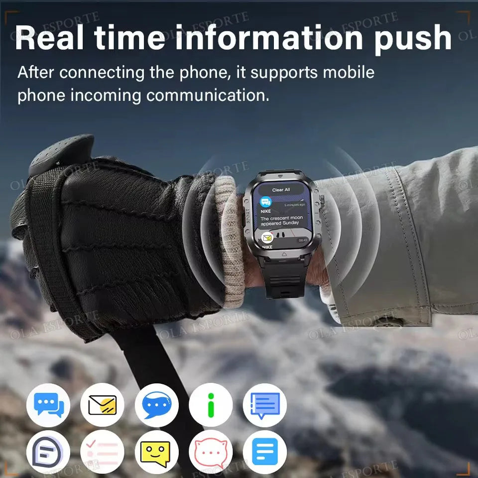 Men Smart Watch Bluetooth Call Sleep Heart Rate Health Monitor