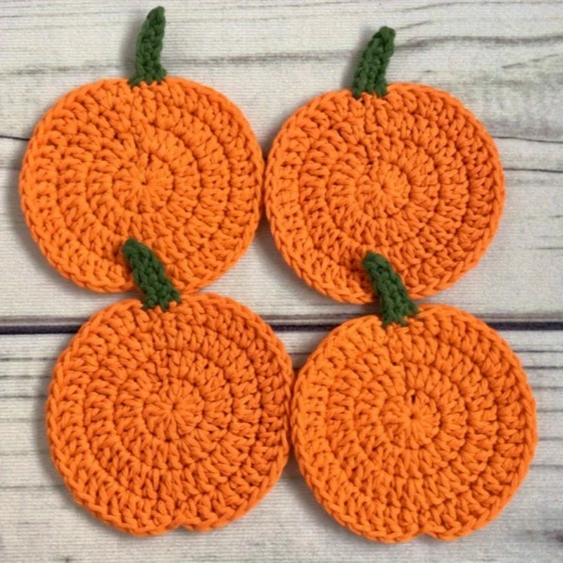 Handmade Crochet Coasters – Farmhouse Fabric Drink Pads