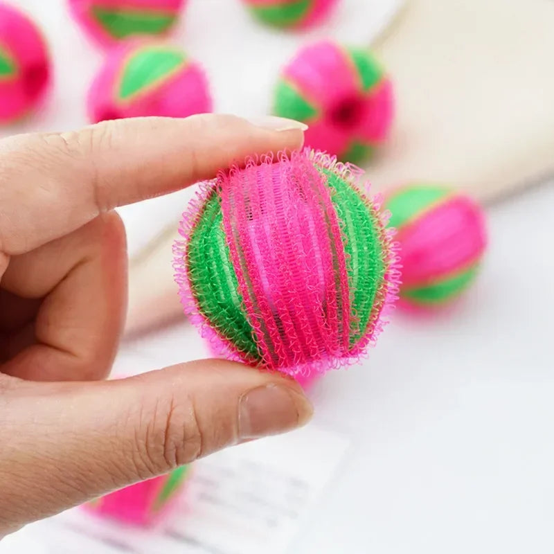 6-Pack Nylon Laundry Balls – Pet Hair & Lint Remover