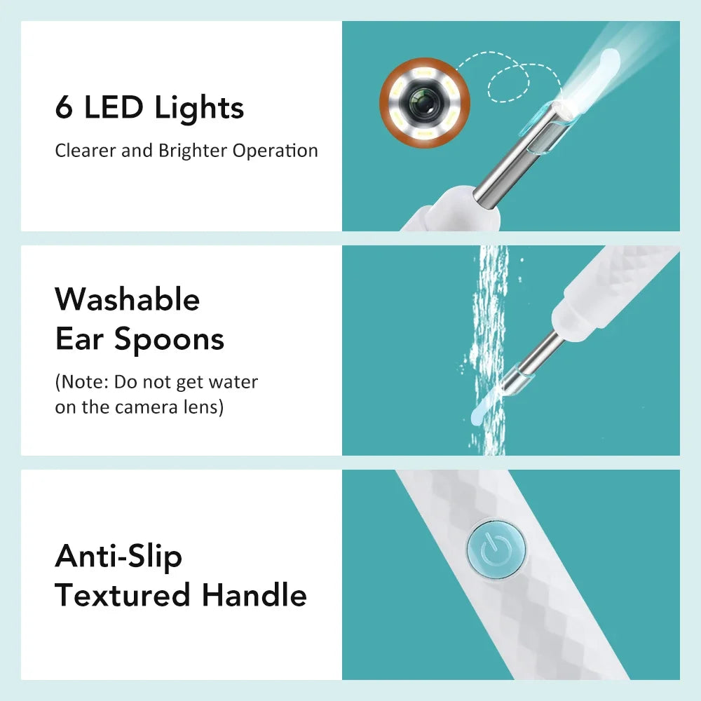 Visual Ear Cleaner with 1080P Camera & Tweezers | All Ages