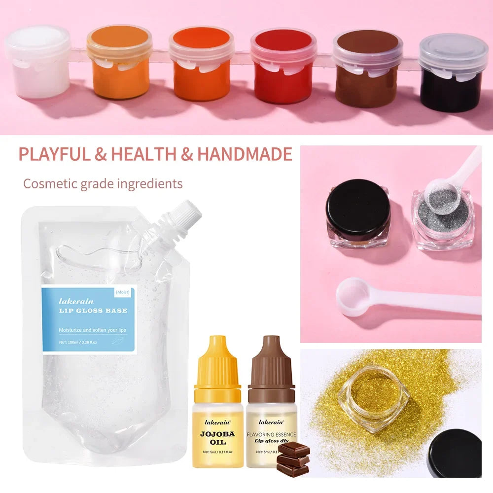 DIY Lip Gloss Making Kit – Glitter, Pigments & Tubes Set