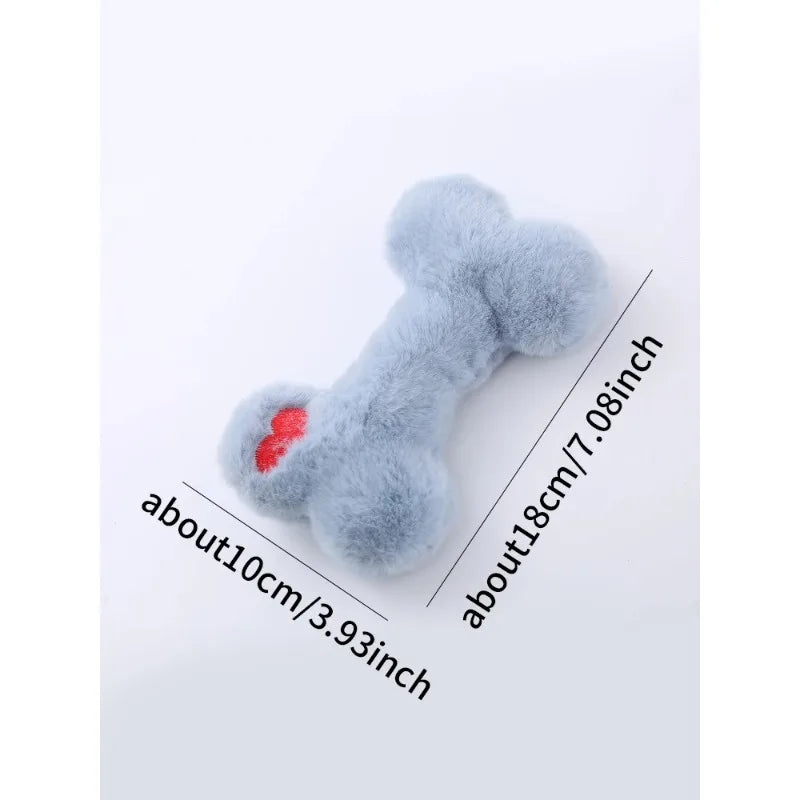 Cute Love Bone Plush Squeaky Dog Toy – Bite-Resistant
