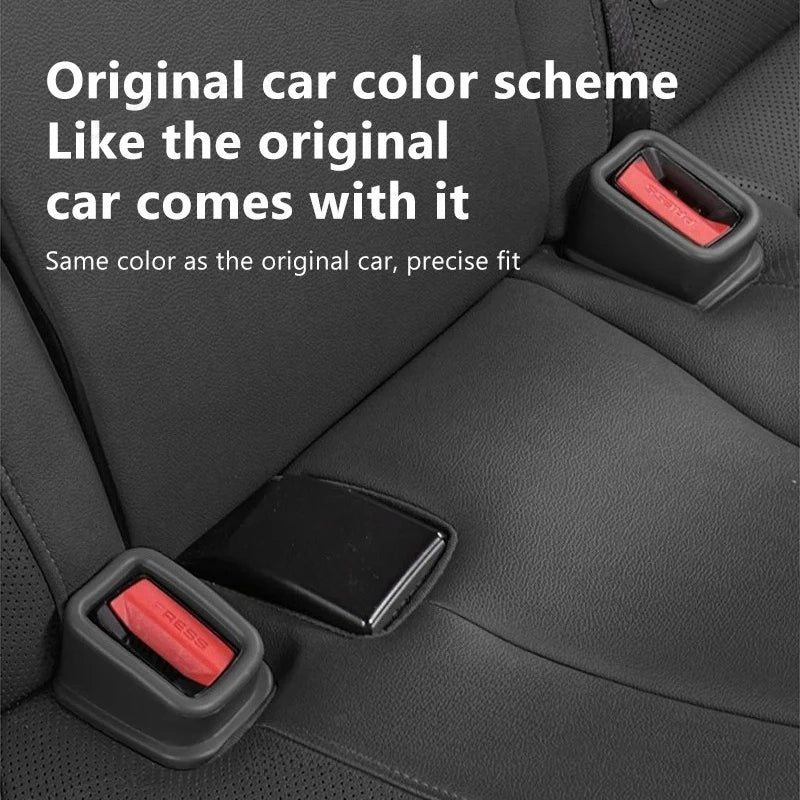 2-Pack Silicone Seat Belt Buckle Holder & Anti-Slip Slot Fixer