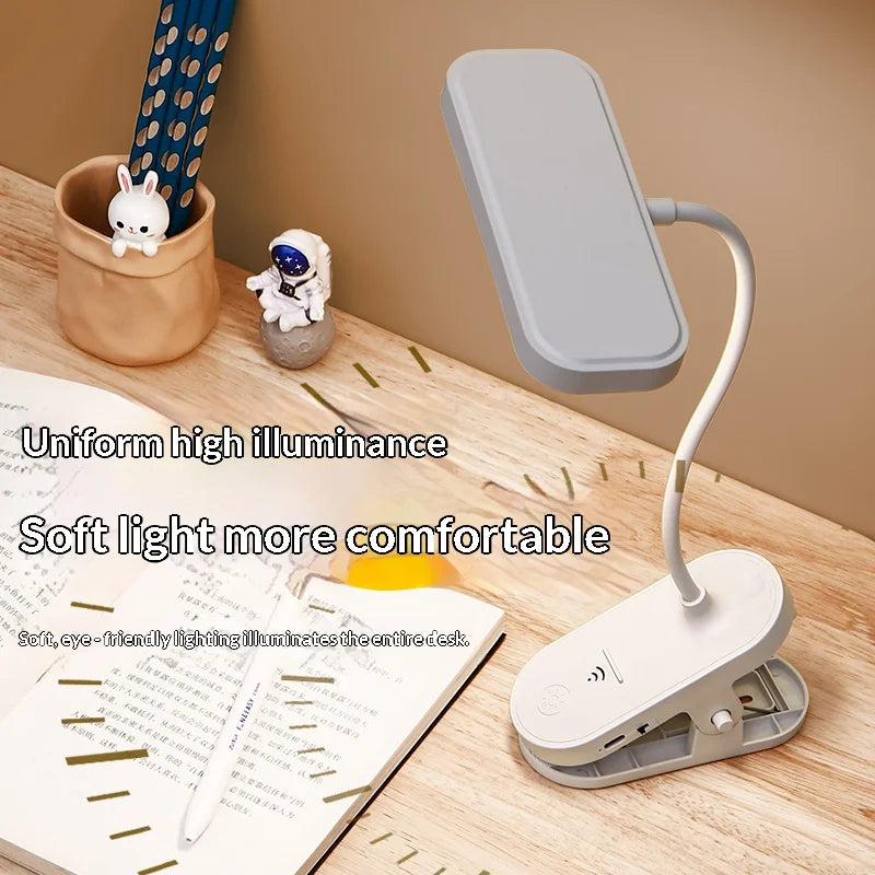 USB Rechargeable Clip-On LED Desk Lamp | Dimmable Reading Light