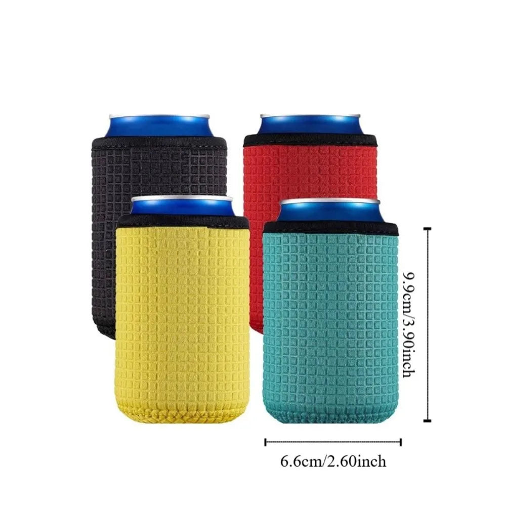 4-Pack Neoprene Can Cooler Sleeves – Non-Slip & Insulated
