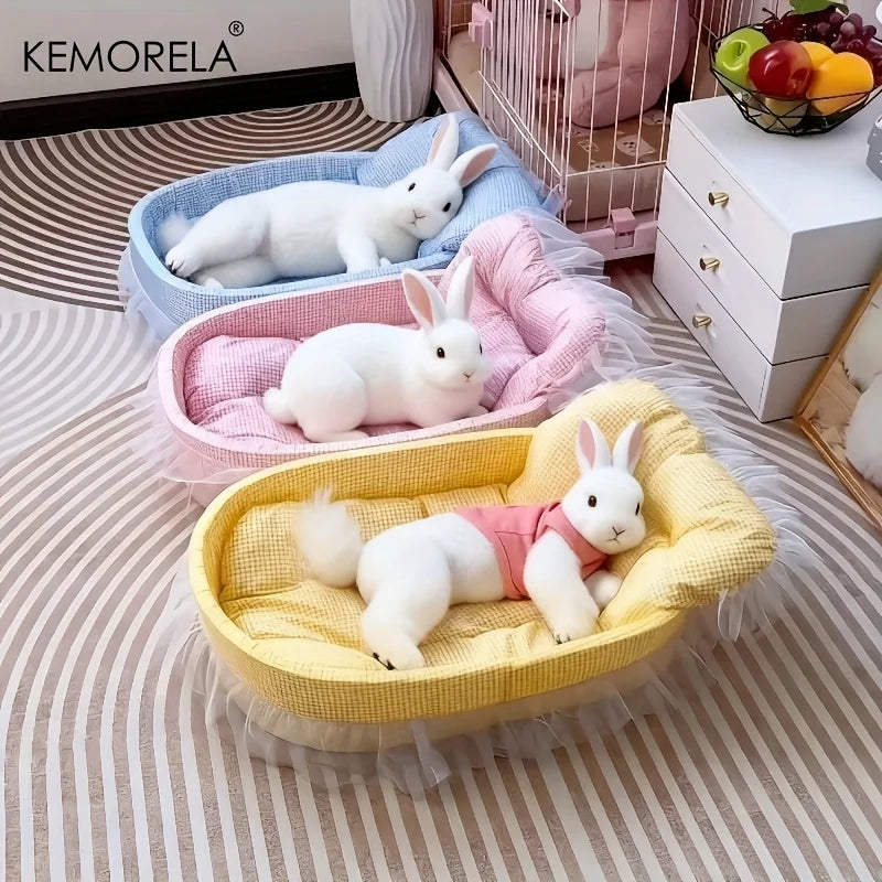 Fluffy Bunny Princess Nest – Plush Bed for Rabbits & Small Pets