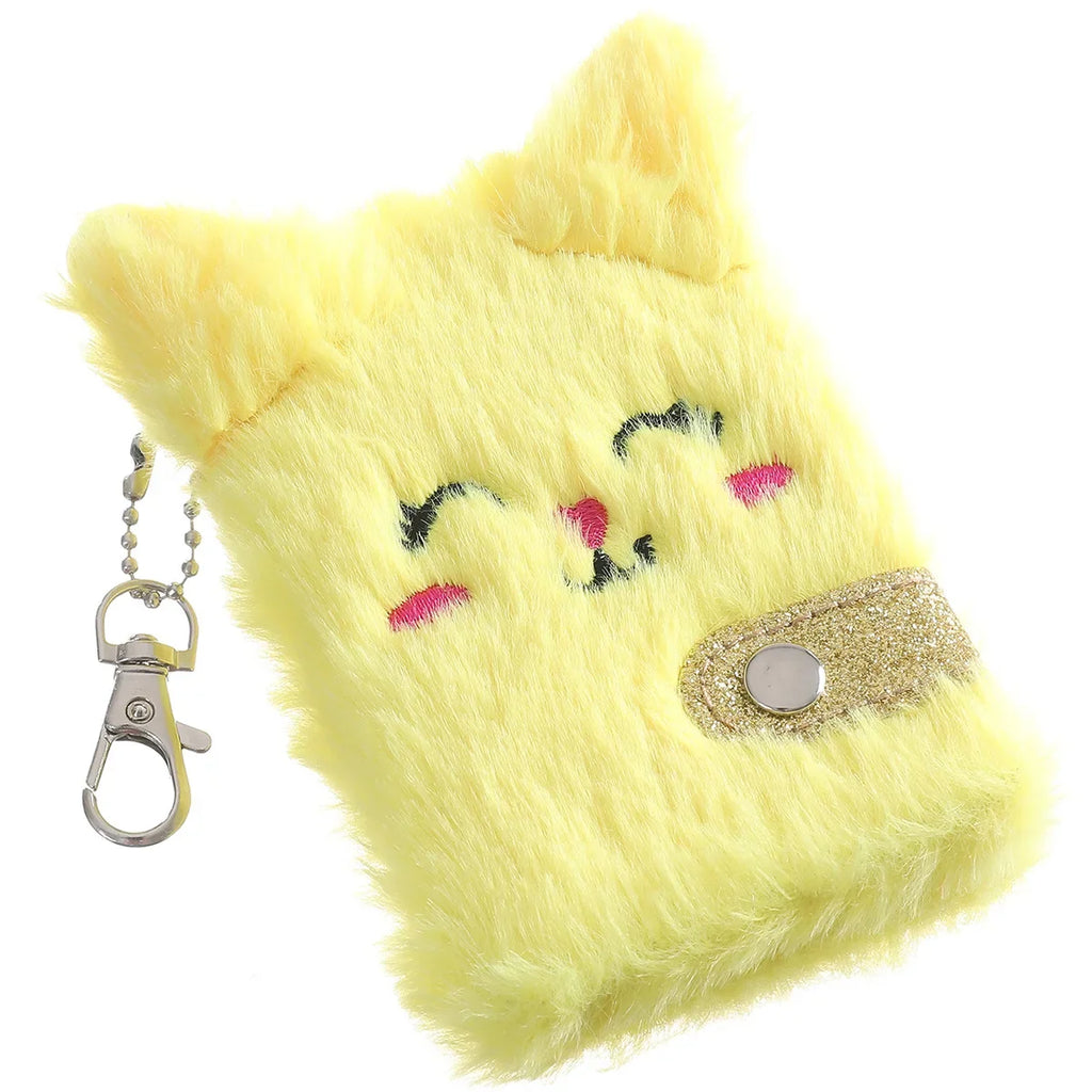Kawaii Cat Plush Notebook & Keychain | Girls Journal Planner