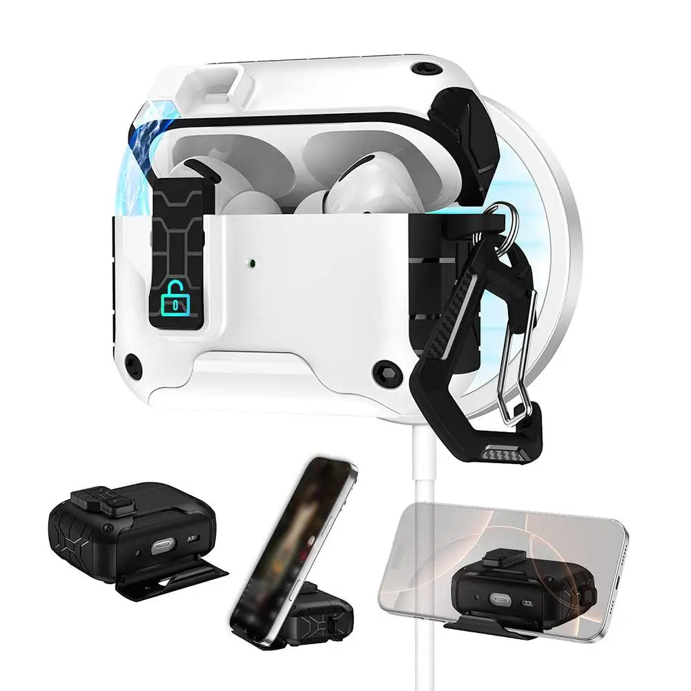 AirPods Pro 3 MagSafe Case – Magnetic Lock, Kickstand & Carabiner
