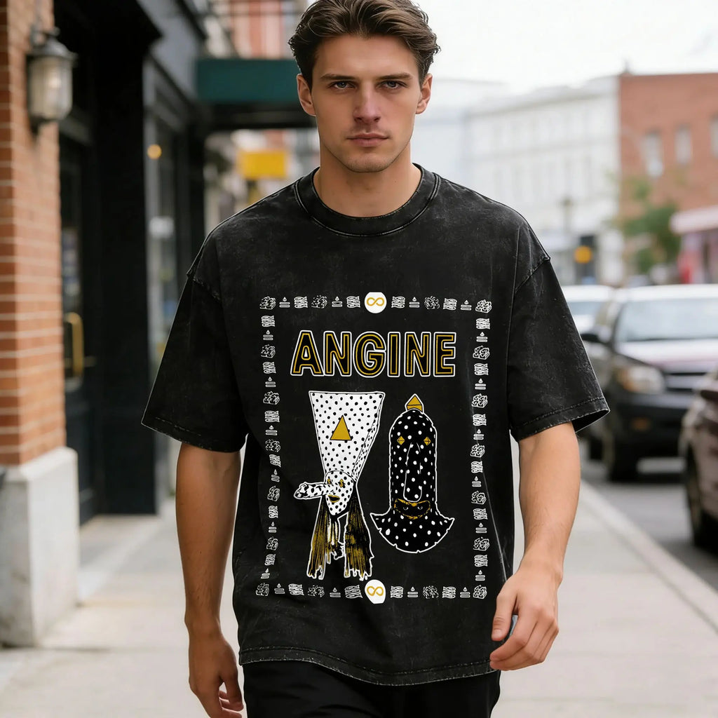 Men's Y2K Graphic Band Tee | Loose Fit Short Sleeve Cotton Shirt