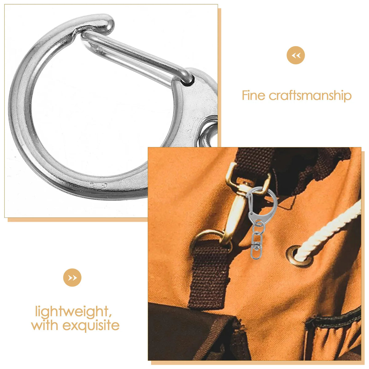 Metal Swivel Snap Hook Keychain Lanyard Clasp Zinc Alloy DIY Lobster