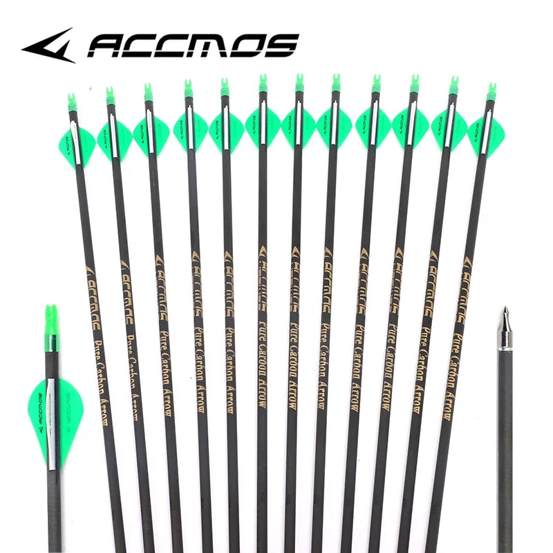ID Pure Carbon Arrow Spine 300 350 400 500 600 700 800 Compound