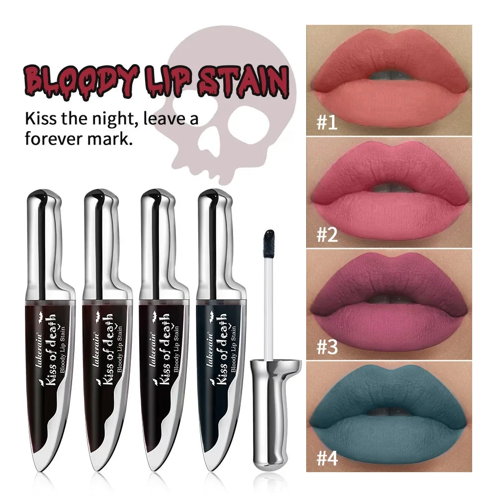 Gothic Bloody Lip Stain – Matte, Waterproof, Color-Deepening
