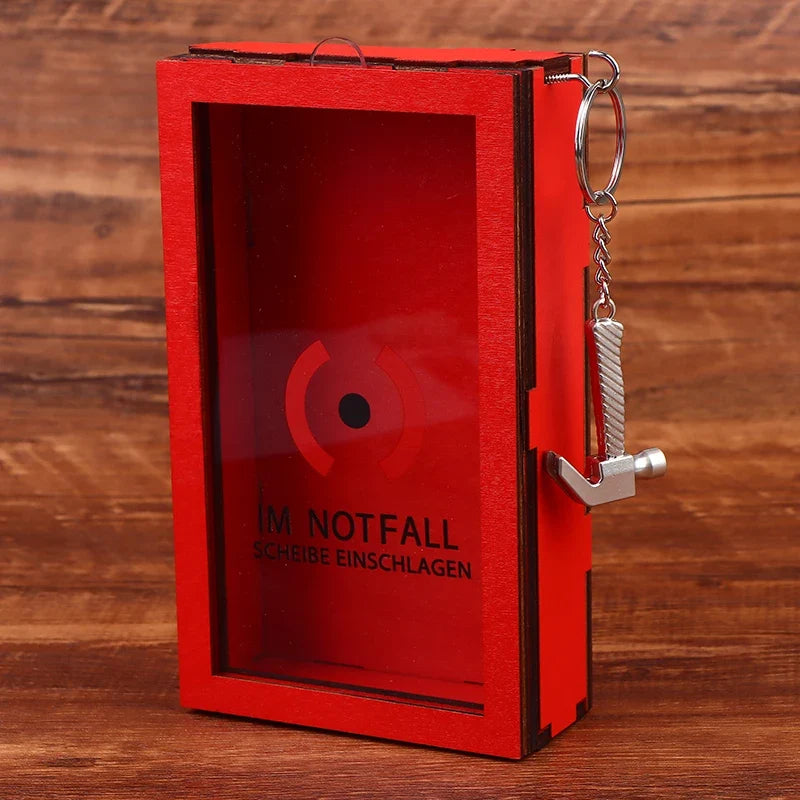 Funny Break Case Emergency Box Hammer Packaging Red Gag Organizer
