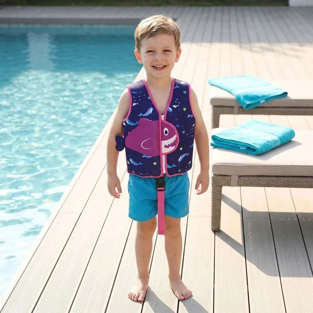 Kids Buoyancy Swim Vest – Adjustable Anti-Rollover Float Jacket