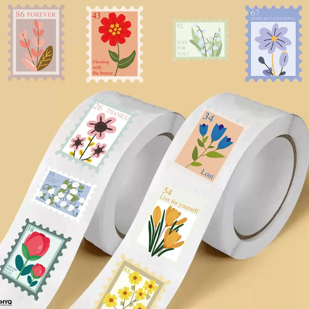 500 Pegatinas Rollo Y2K Harajuku Flores Dibujos Animados DIY